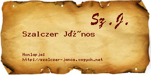 Szalczer János névjegykártya